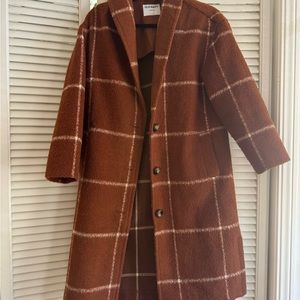 Old Navy Brown Plaid Women's Coat